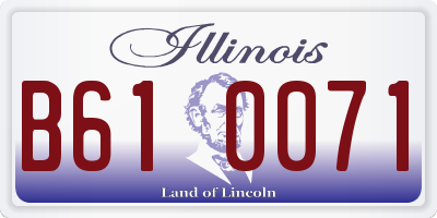 IL license plate B610071