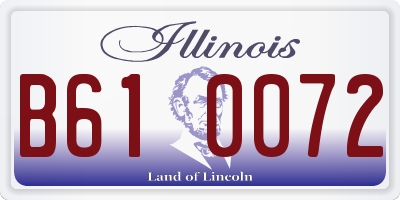 IL license plate B610072