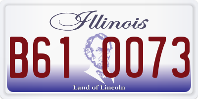 IL license plate B610073
