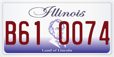 IL license plate B610074