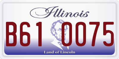 IL license plate B610075