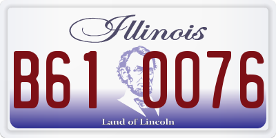 IL license plate B610076