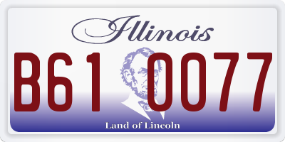 IL license plate B610077