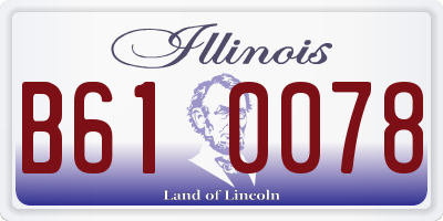 IL license plate B610078