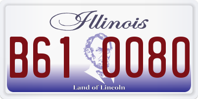 IL license plate B610080