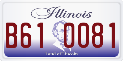 IL license plate B610081