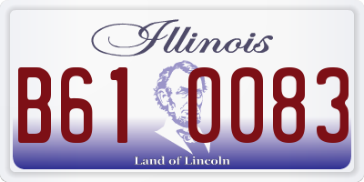 IL license plate B610083