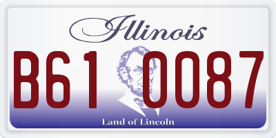 IL license plate B610087