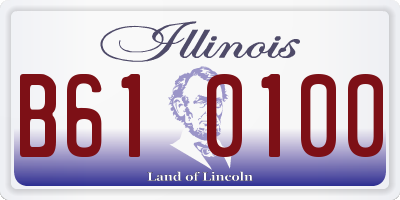 IL license plate B610100