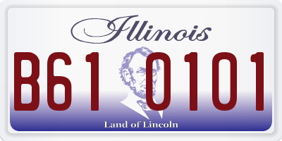 IL license plate B610101