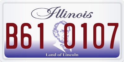 IL license plate B610107