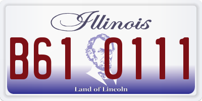IL license plate B610111