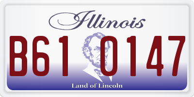 IL license plate B610147