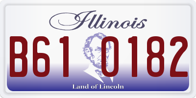 IL license plate B610182