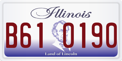 IL license plate B610190