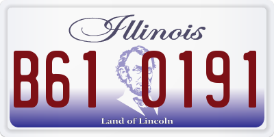 IL license plate B610191