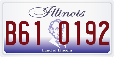 IL license plate B610192
