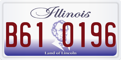 IL license plate B610196