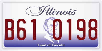 IL license plate B610198