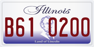IL license plate B610200