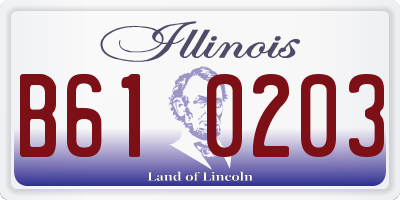 IL license plate B610203