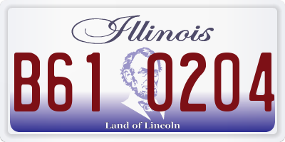 IL license plate B610204
