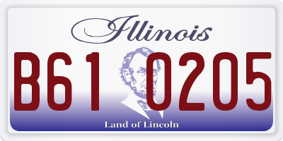 IL license plate B610205