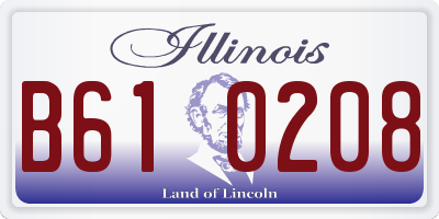 IL license plate B610208