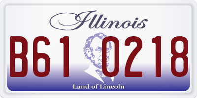 IL license plate B610218