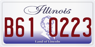 IL license plate B610223