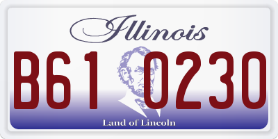 IL license plate B610230
