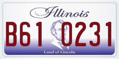 IL license plate B610231