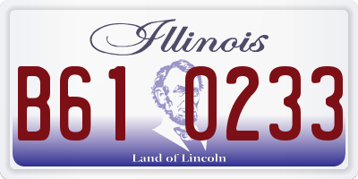 IL license plate B610233