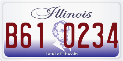 IL license plate B610234