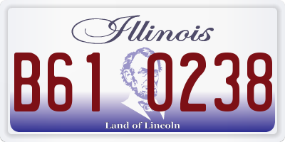 IL license plate B610238
