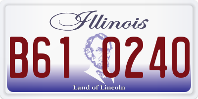 IL license plate B610240