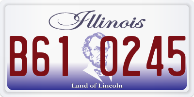 IL license plate B610245