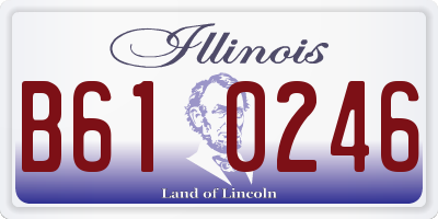 IL license plate B610246