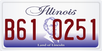 IL license plate B610251