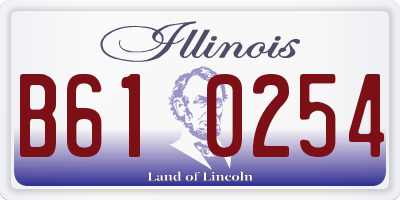 IL license plate B610254