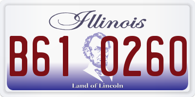 IL license plate B610260