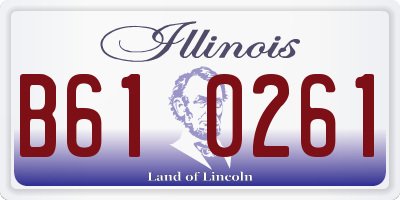 IL license plate B610261