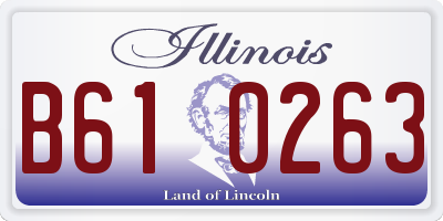 IL license plate B610263