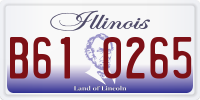 IL license plate B610265