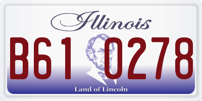 IL license plate B610278