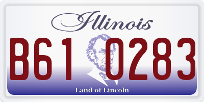 IL license plate B610283