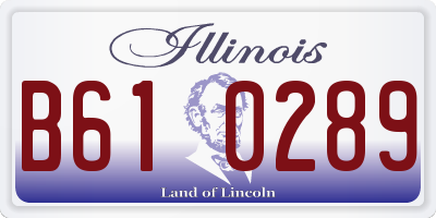 IL license plate B610289