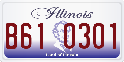 IL license plate B610301