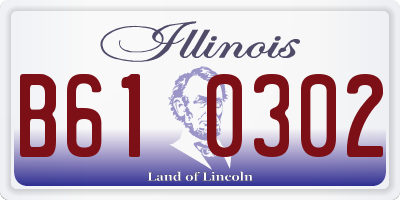 IL license plate B610302