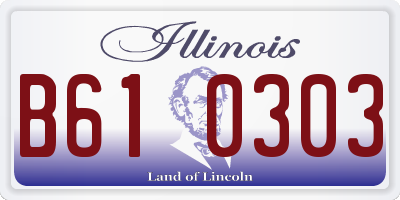 IL license plate B610303